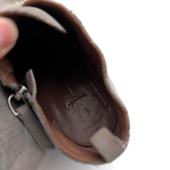 Linea Paolo Anna Designer Wedge Sneaker Bootie Women's Rock Suede Size US9M - Picture 11 of 13